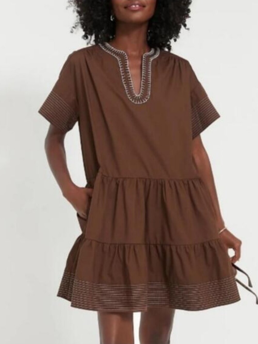 Tuckernuck Pomander Place Dress Women's Medium Kinsley Mocha